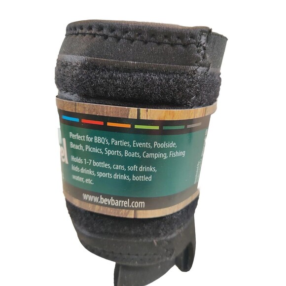 Beverage Barrel Black Neoprene Holds 1-7 Bottles Cans Soft Drinks Water Beer - Picture 4 of 4